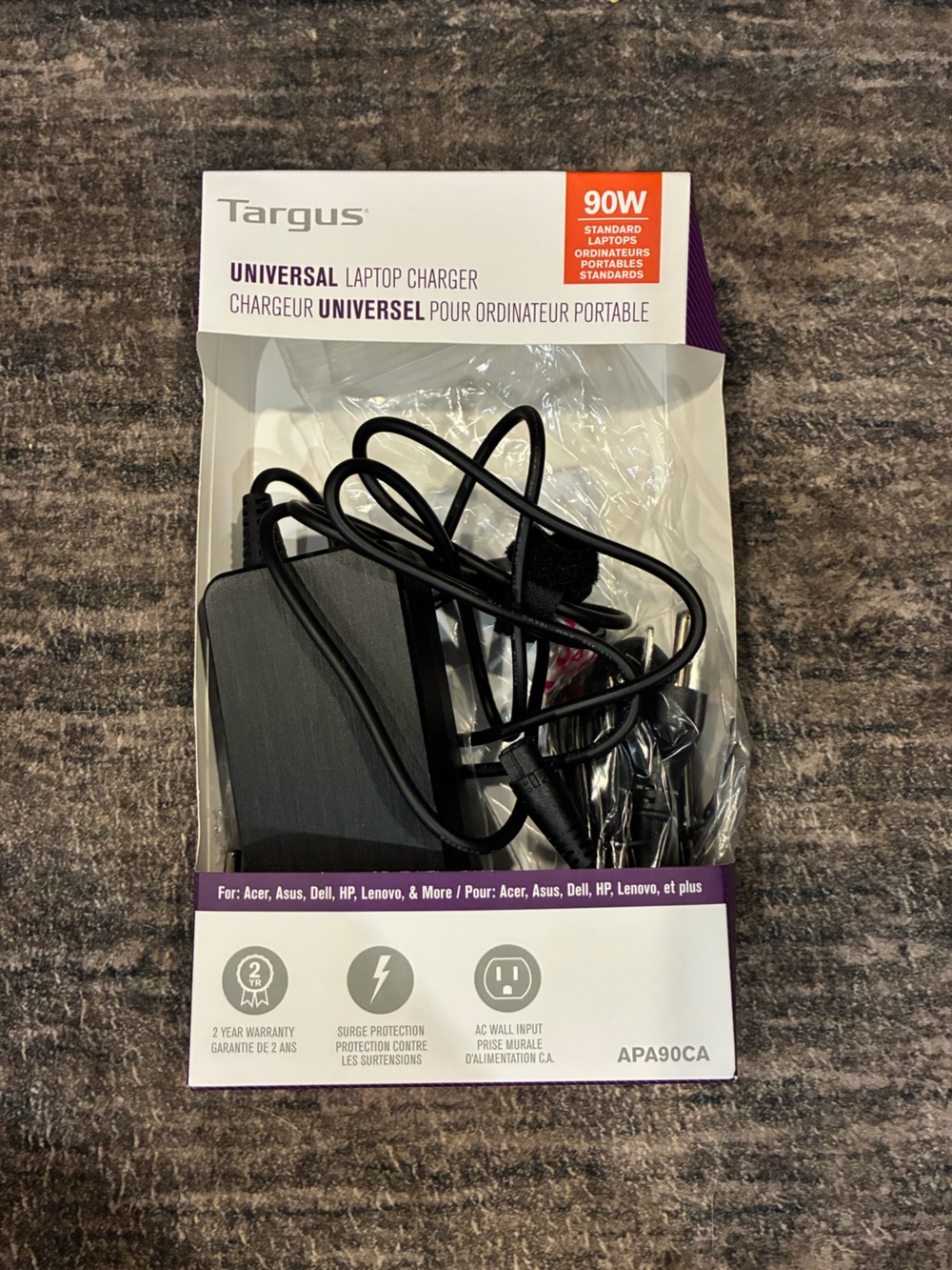 Universal Black Laptop Charger - Portable Power Adapter